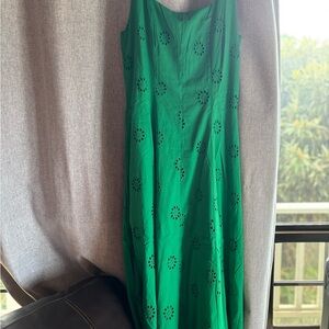 Chic Green Floral Midi Dress